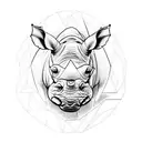 rhino tattoo design idea