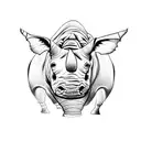 rhino tattoo design idea