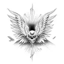 fallen angel tattoo design idea