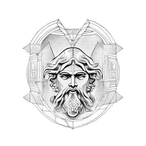 Ancient Greek mythology tattoo design idea