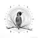 blackbird tattoo design idea