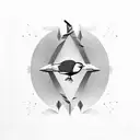 blackbird ilustration  tattoo design idea