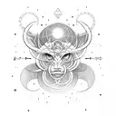 keeper but with my big three in astrology: Leo sun, scorpio moon, aries raising tattoo design idea