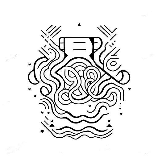 heartbeat line of the word MABE tattoo design idea