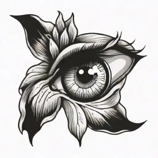 black eye with white iris tattoo design idea