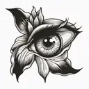 black eye with white iris tattoo design idea