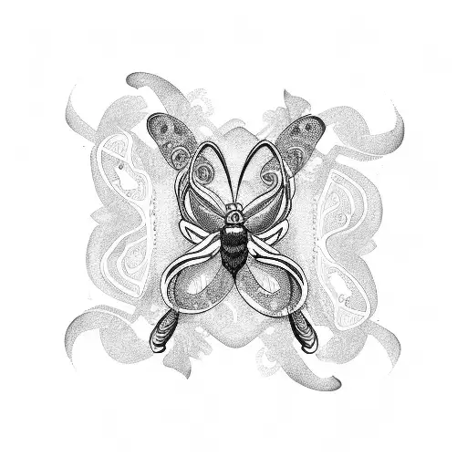 infinity symbol with date and butterfly tattoo design idea