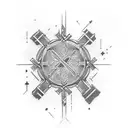 cross with the words I couldn't it alone  tattoo design idea