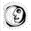man on the moon tattoo design idea