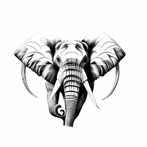Elephant tattoo design idea