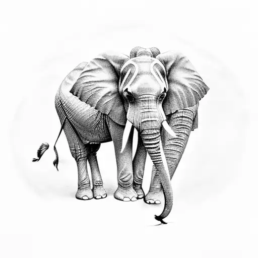Elephant tattoo design idea
