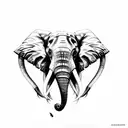 Elephant tattoo design idea