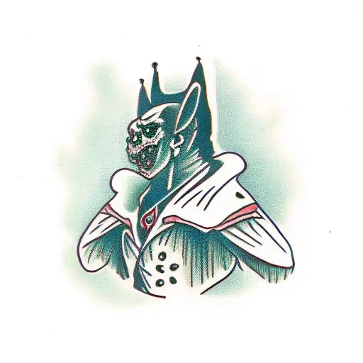 dracula and bats  tattoo design idea