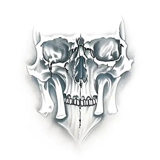 dagger with skulls on it tattoo design idea