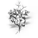 ivy vines with thorns  tattoo design idea