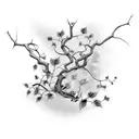 ivy vines with thorns  tattoo design idea