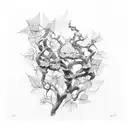 ivy vines with thorns  tattoo design idea