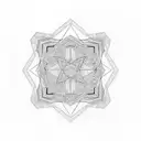 geometric patterns devided by blank lines sleeve tattoo design idea
