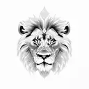 lion with cub tattoo design idea
