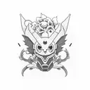 Flower, airplane, asian dragon, Asuka evangelion, Kykio Inuyasha, Ghibli, Pokémon Game boy, control snes tattoo design idea