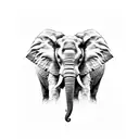 ethreal elephant with family tree, balance tattoo tattoo design idea