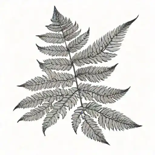 fern leaf tattoo design idea