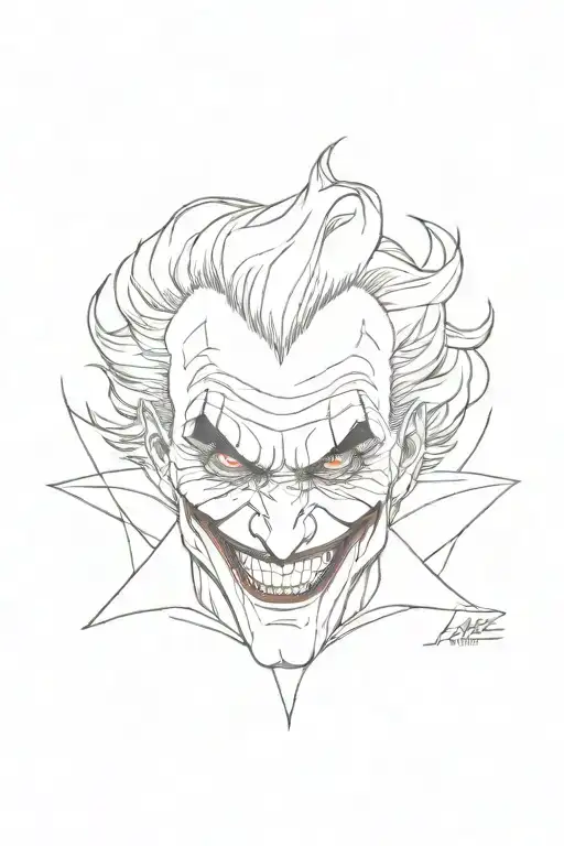 ha ha ha ha ha quote of joker tattoo design idea