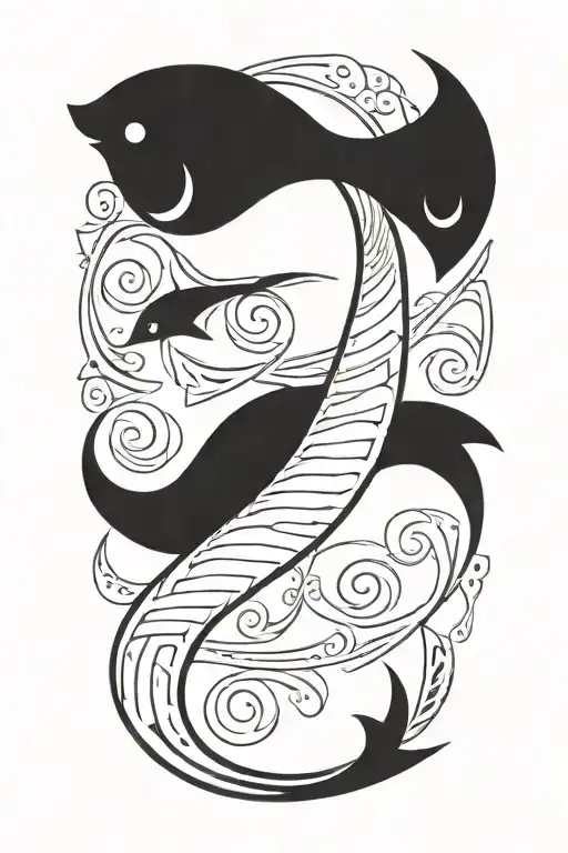 fish hook tattoo design idea