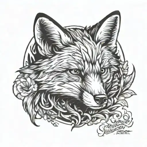 A fierce fox practicing Taekwondo, showcasing strength and agility tattoo design idea