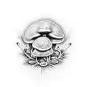 psychedelic mushrooms tattoo design idea