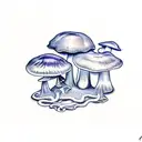 psychedelic mushrooms tattoo design idea
