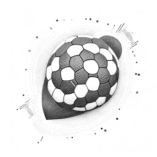 heart beat soccer tattoo design idea