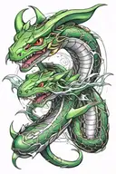 shiny rayquaza tattoo design idea