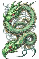 shiny rayquaza tattoo design idea