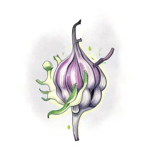 clove of garlic tattoo design idea