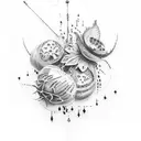 heirloom tomato tattoo design idea