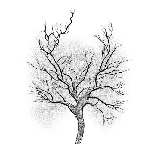 Arteries, veins and dead tree branches tattoo design idea