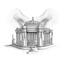 Monumental structures tattoo design idea