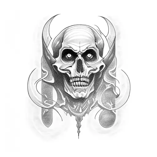 hades in the underworld  tattoo design idea