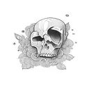 lower thigh cover up  tattoo design idea
