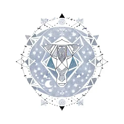 A minimalist tattoo of a constellation pattern inspired by the zodiac signs of Leo, Gemini, Libra, and Sagittarius, symbolizing the client's free spirit tattoo design idea