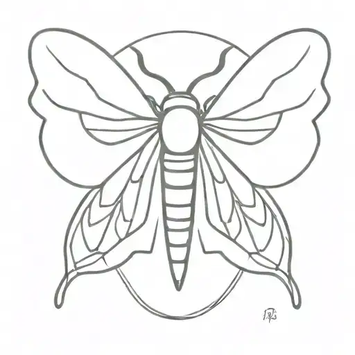 death moth tattoo design idea
