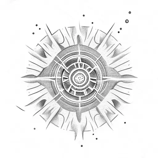 Four elements of nature tattoo design idea