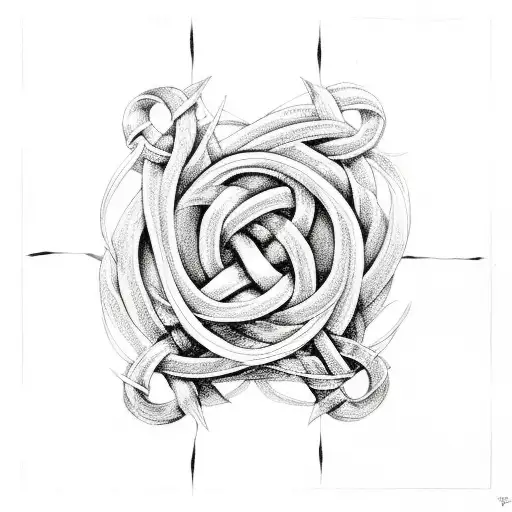 witch's knot tattoo design idea