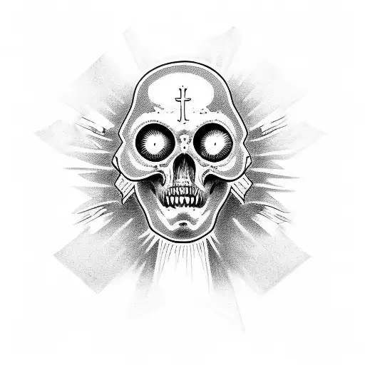 face jesus zombie dark  tattoo design idea