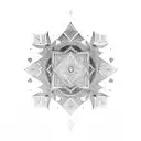 Arabic calligraphy Gauhar  tattoo design idea