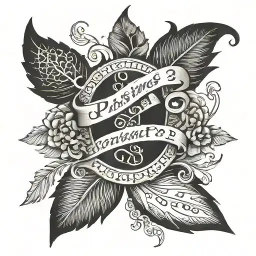 psalms 23 verse tattoo design idea
