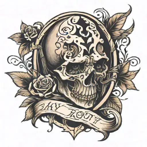 tattoo on hand year of birth 2007 and something related to hay and skull tattoo design idea