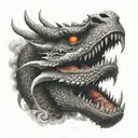 smoke dragon tattoo design idea