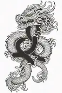 jade dragon wrapped tattoo design idea